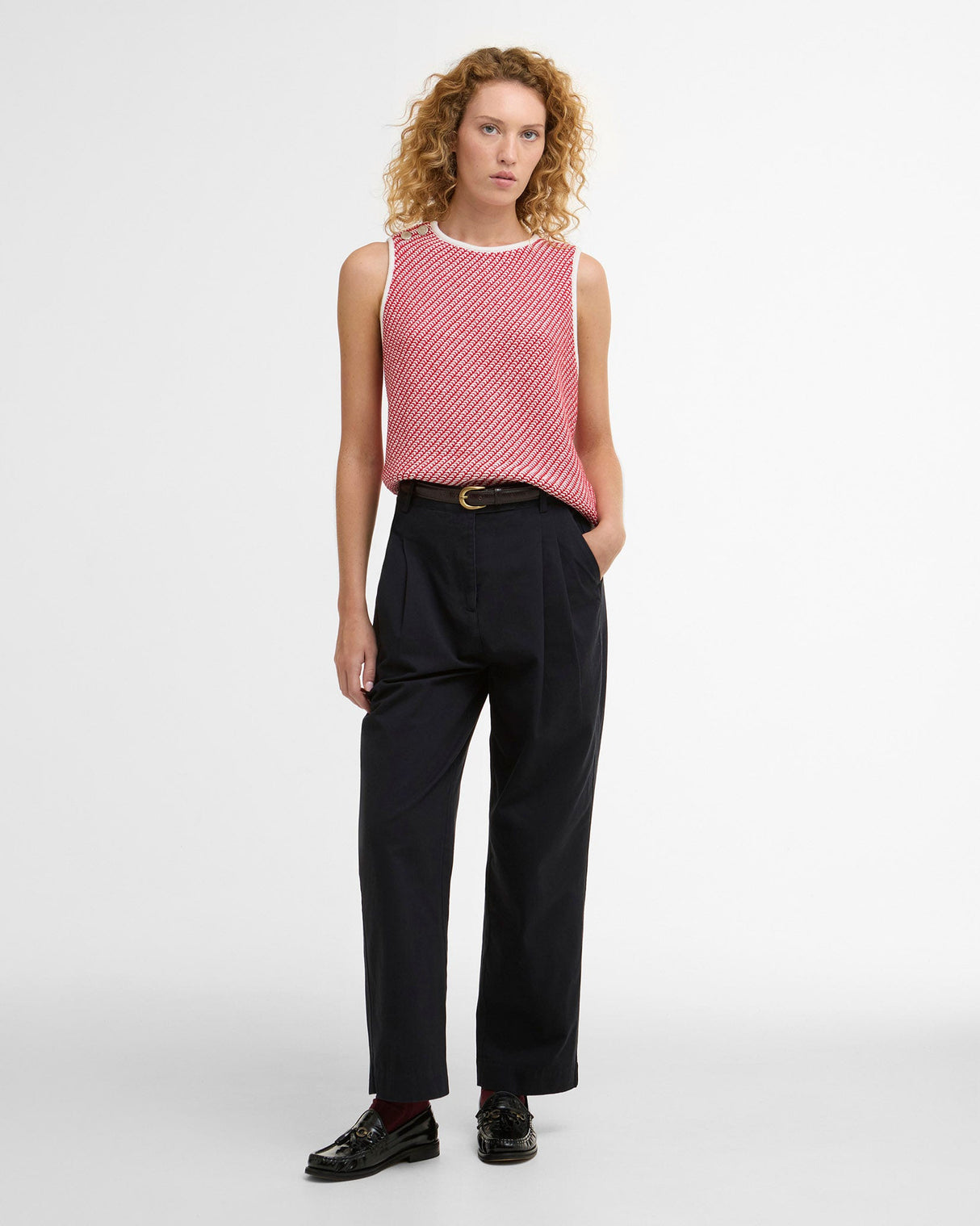 Poppy Red Amanda Knit Vest