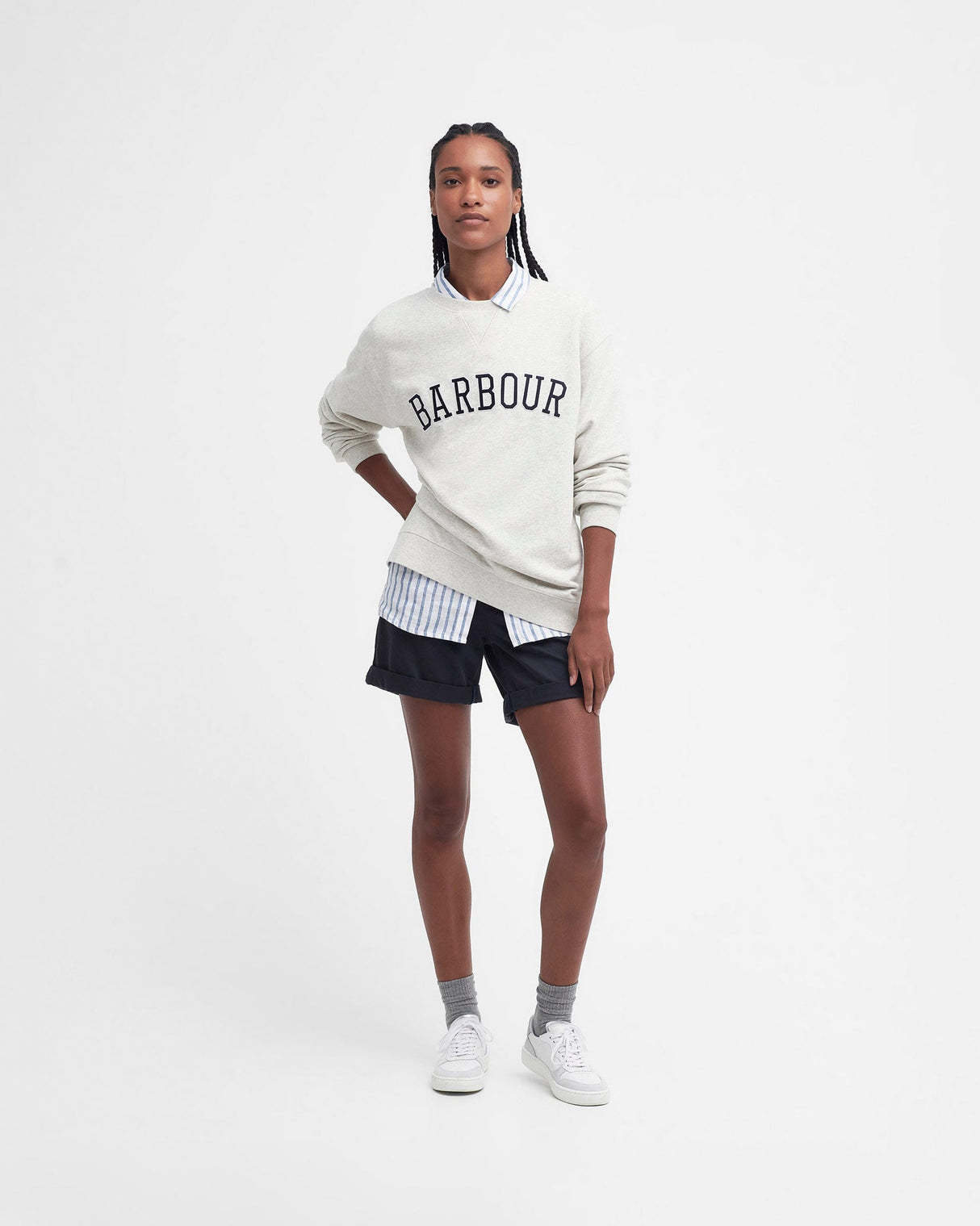 Cloud & Navy Northumberland Logo Sweatshirt