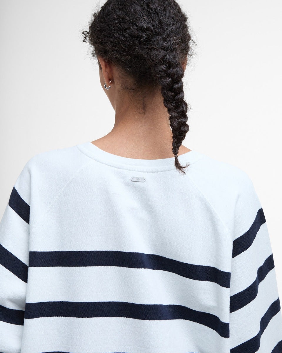 Cloud & Navy Stripe Delaney Sweatshirt