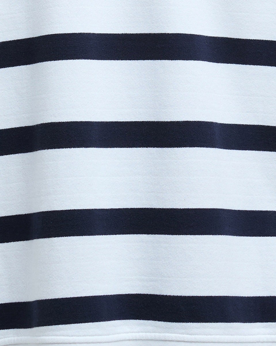 Cloud & Navy Stripe Delaney Sweatshirt
