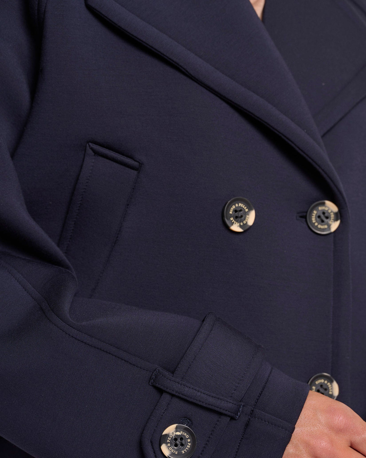 Dark Navy Lola Double Breasted Short Jacket
