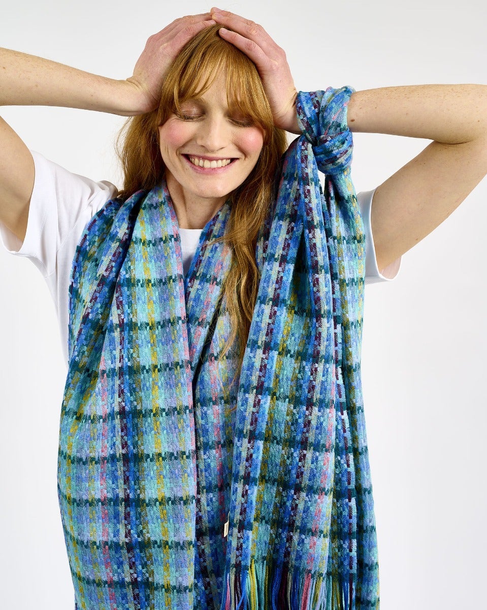 Juniper Lollipop Wide Merino Scarf