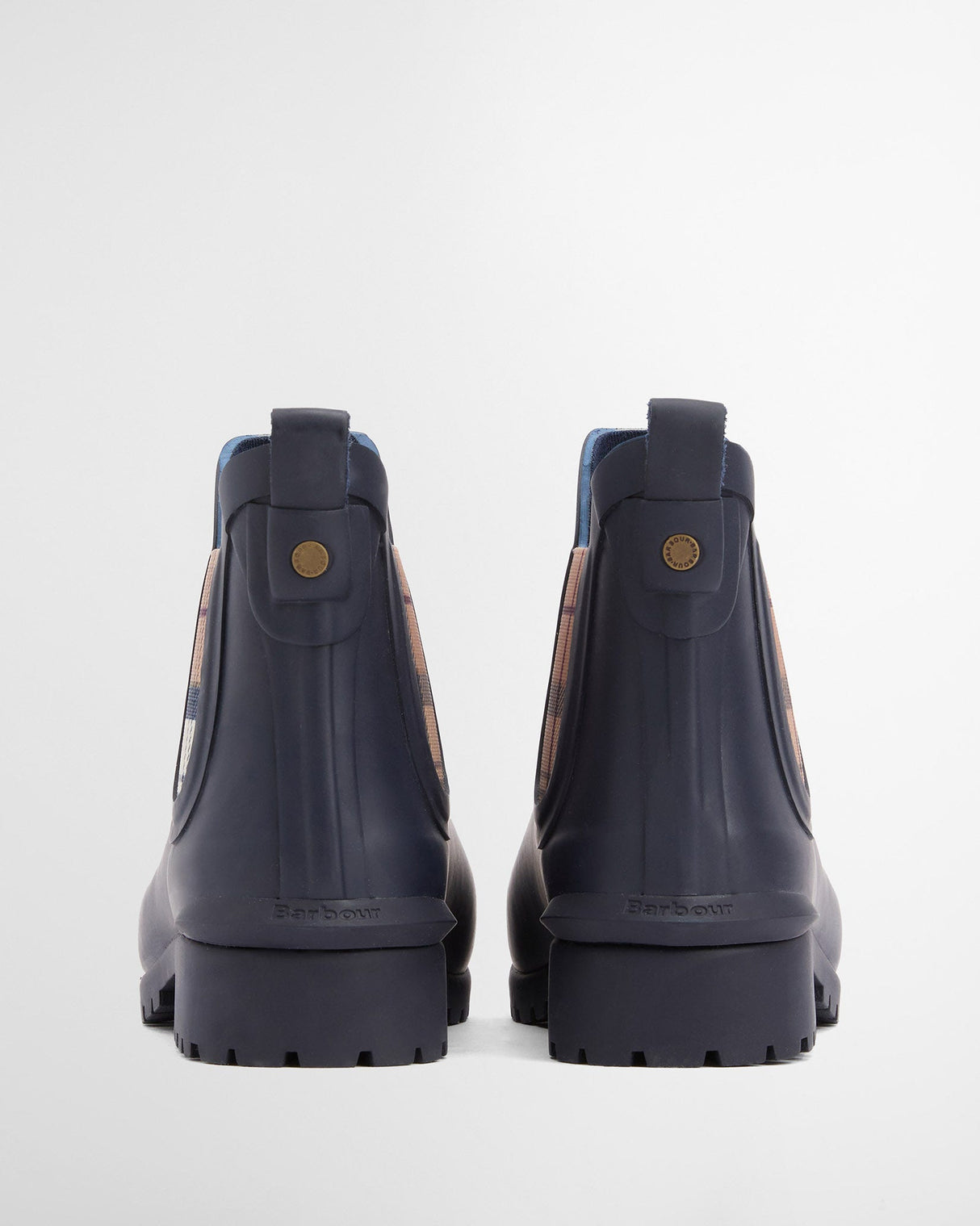 Navy & Hessian Wilton Chelsea Welly Boots