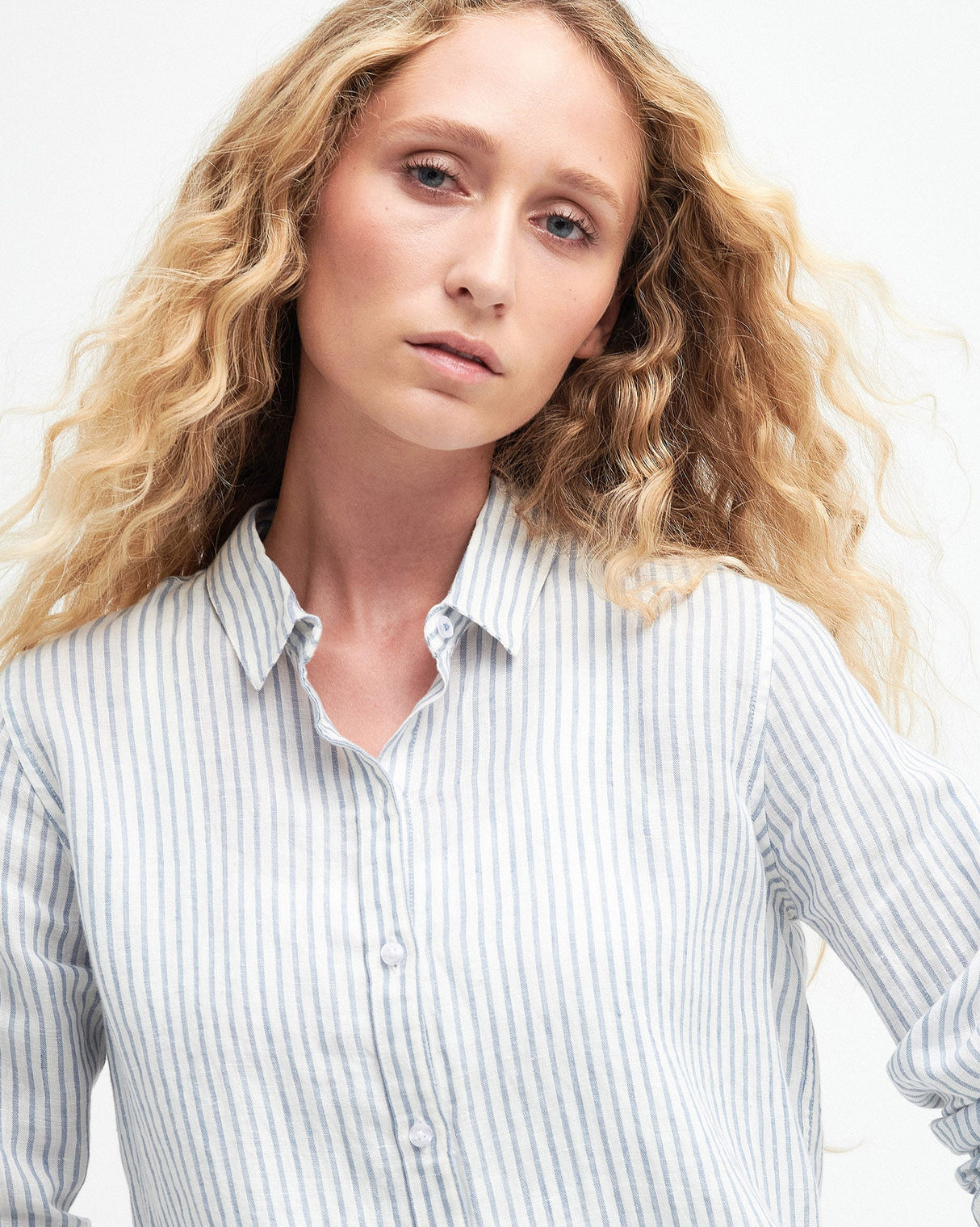 Chambray Stripe Marine Relaxed Fit Shirt