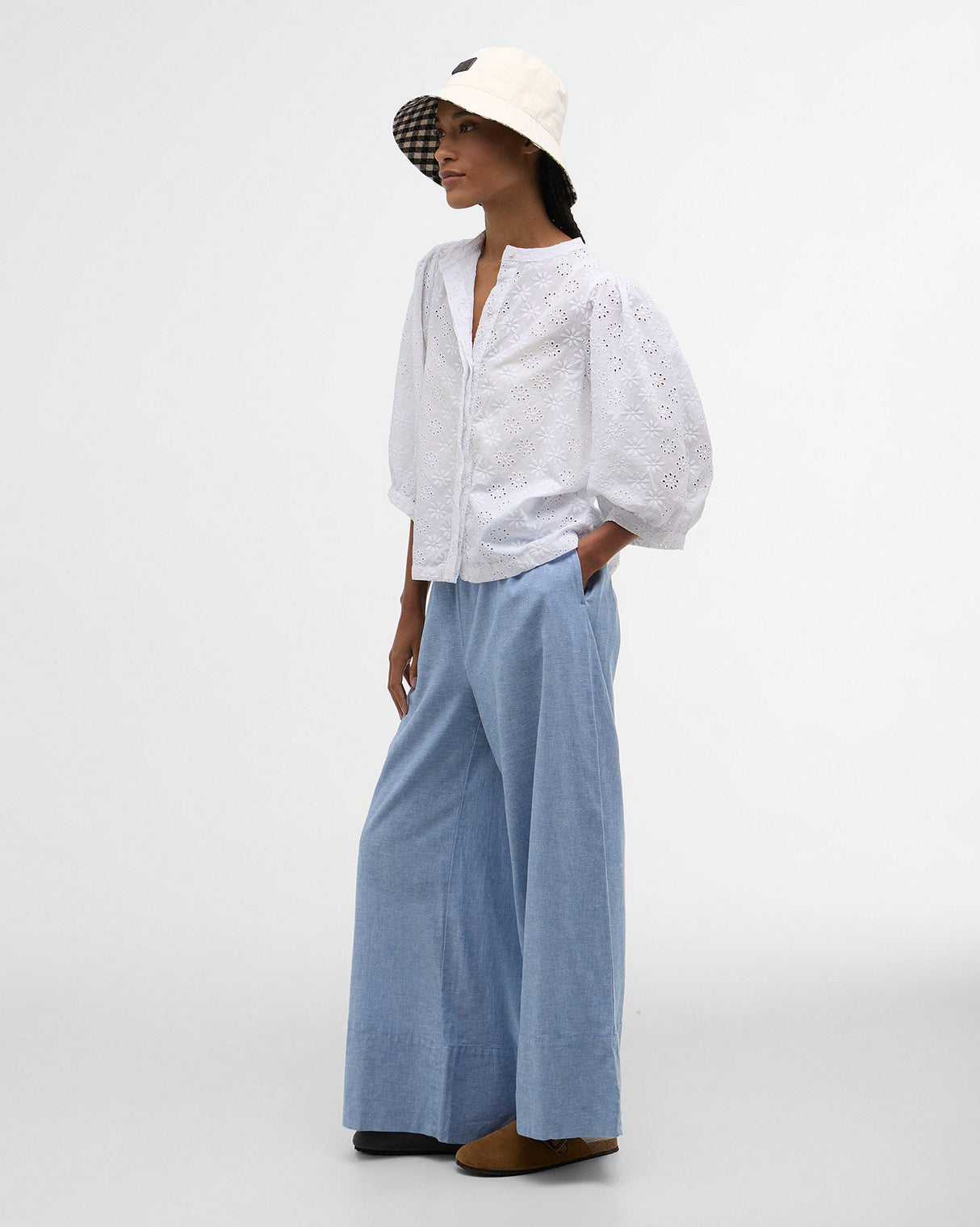 White Layla Textured Blouse