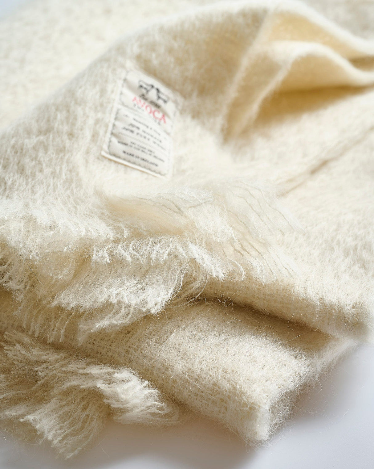M11 Cream Mohair Throw
