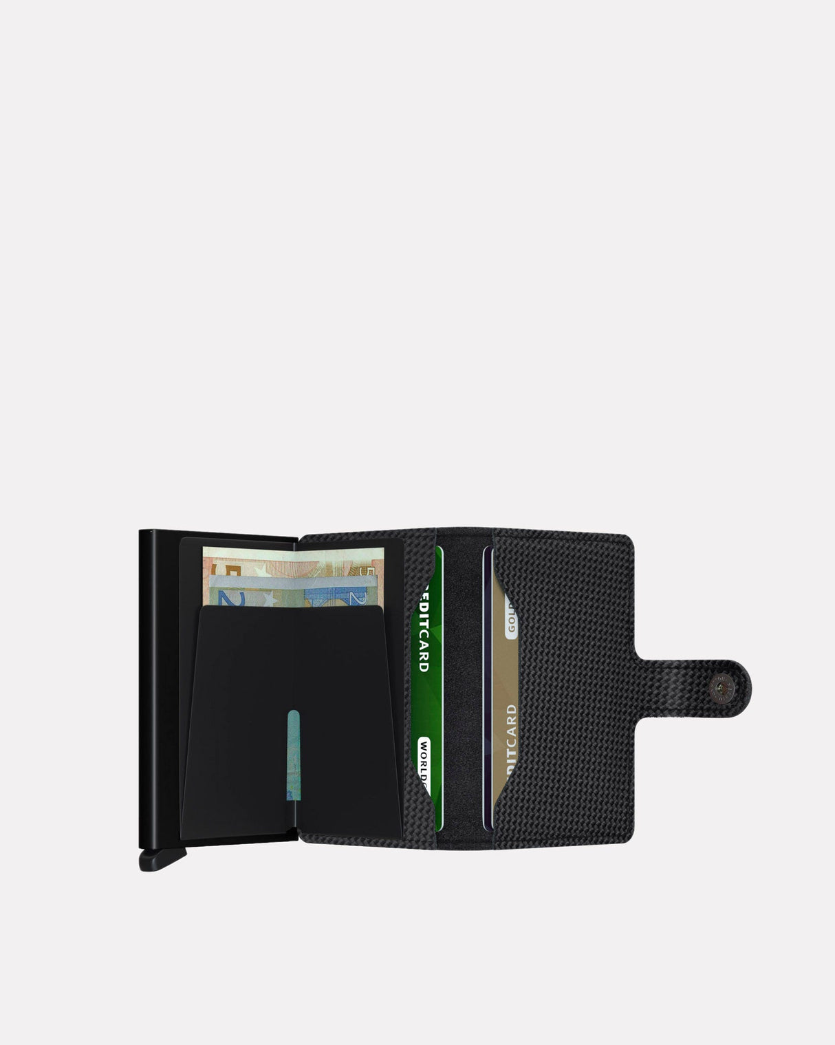 Black Carbon Leather Miniwallet