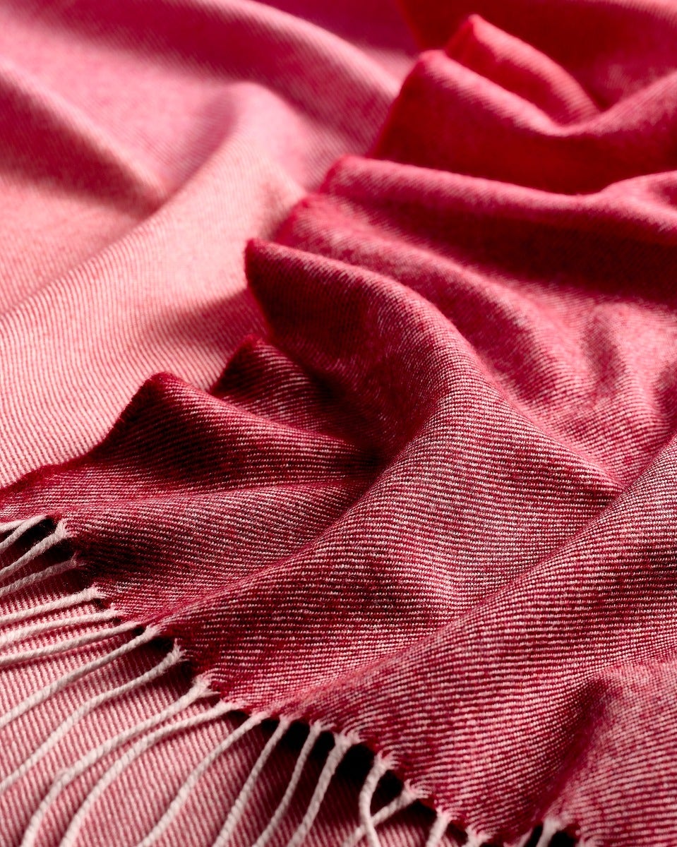 Ombre Rose Wide Merino Scarf