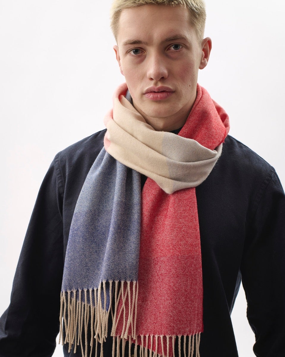 Fire & Ice Wide Merino Scarf