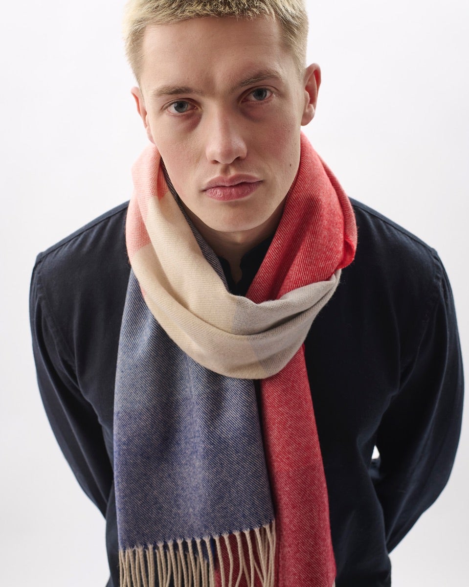 Fire & Ice Wide Merino Scarf