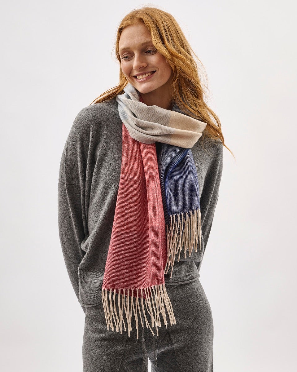 Fire & Ice Wide Merino Scarf
