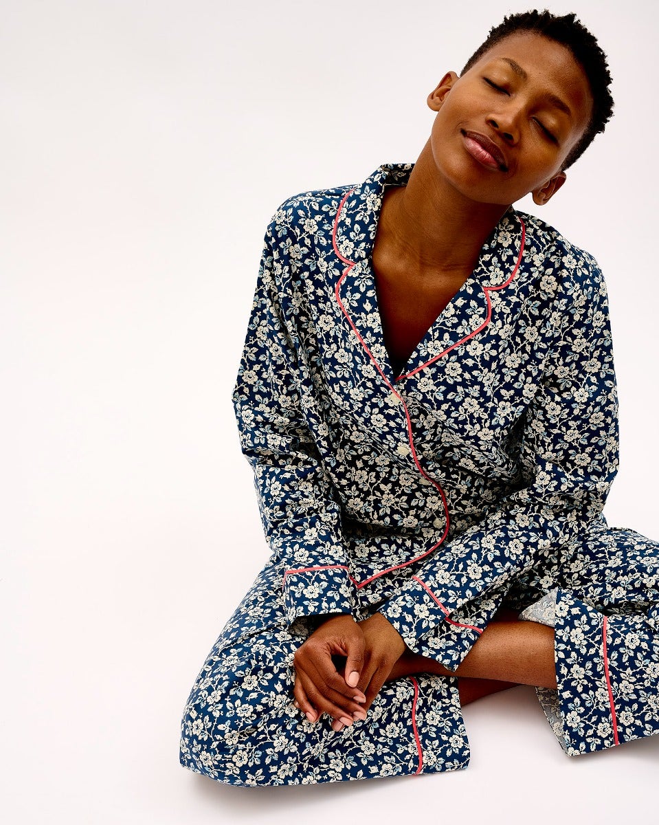 Mini Floral Navy Cotton Pyjama Set