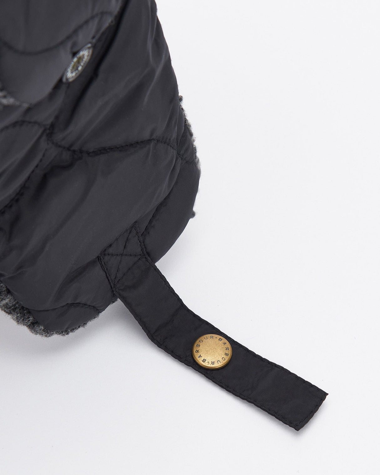 Black Sandbay Quilted Trapper Hat