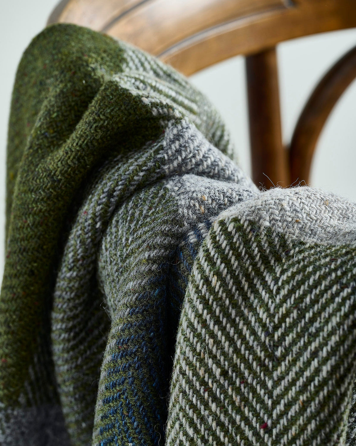Midnight Mohair Tweed Throw