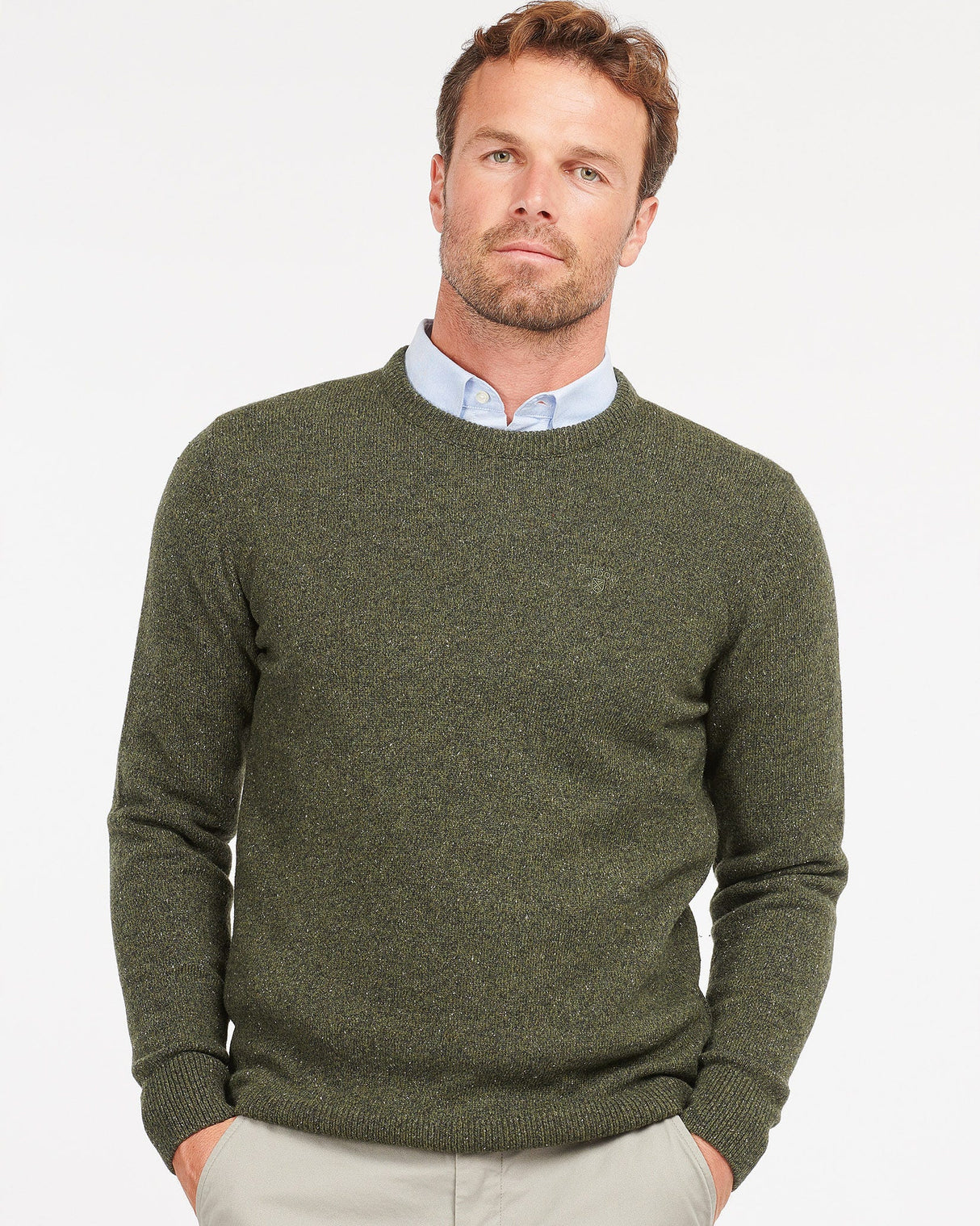 Dark Seaweed Tisbury Crew Neck Jumper