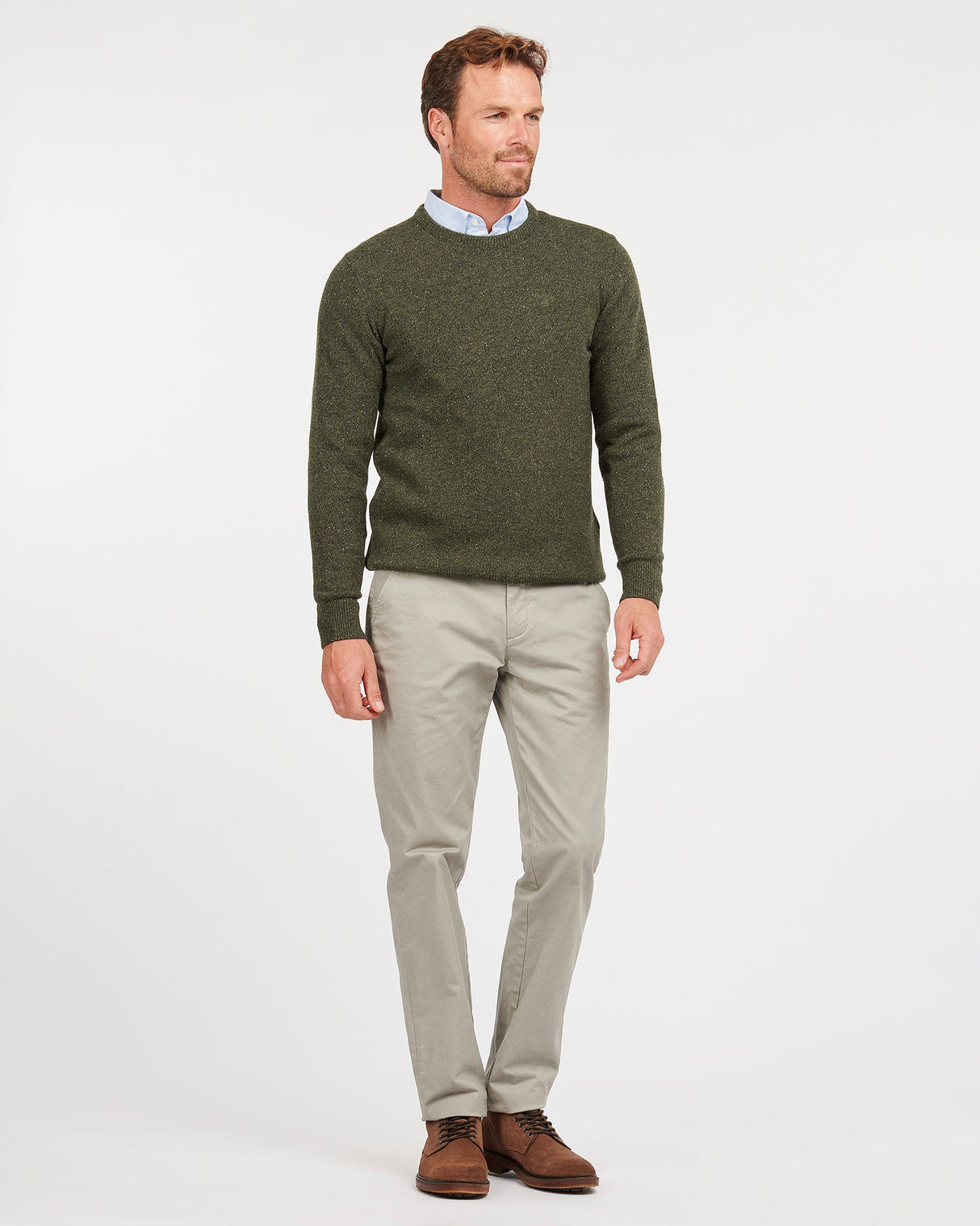Dark Seaweed Tisbury Crew Neck Jumper
