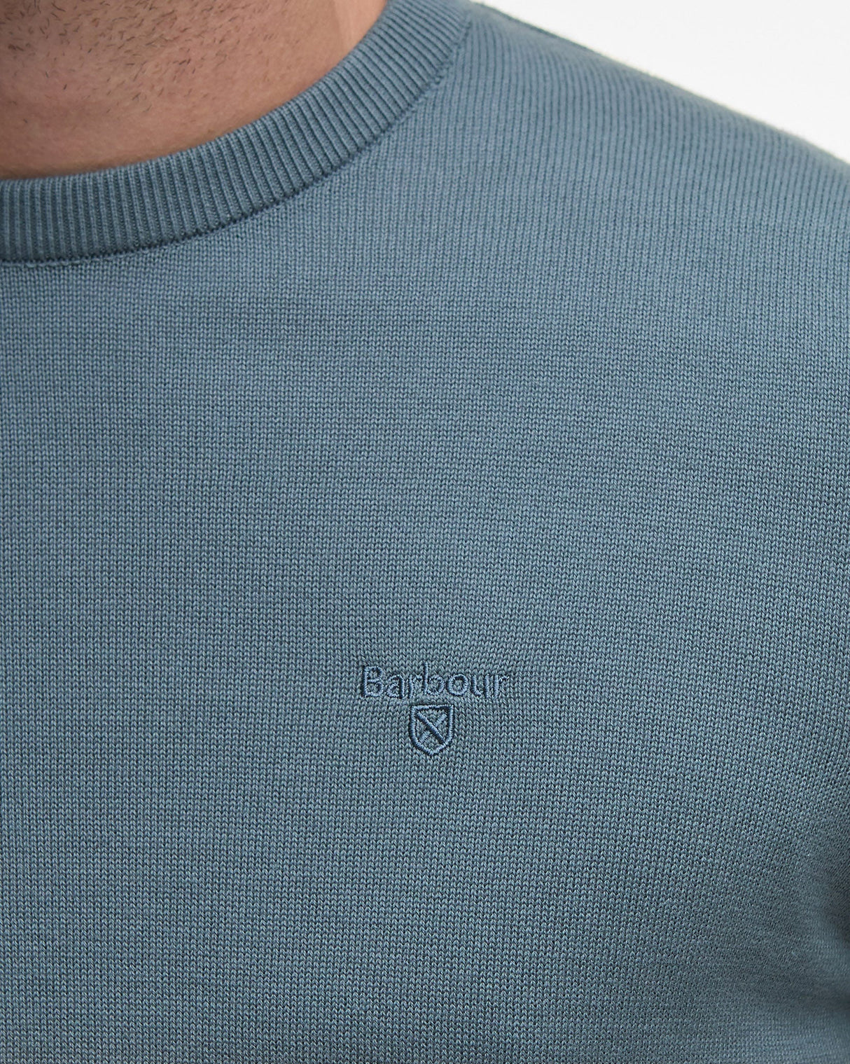 Vintage Teal Pima Crew Neck Jumper