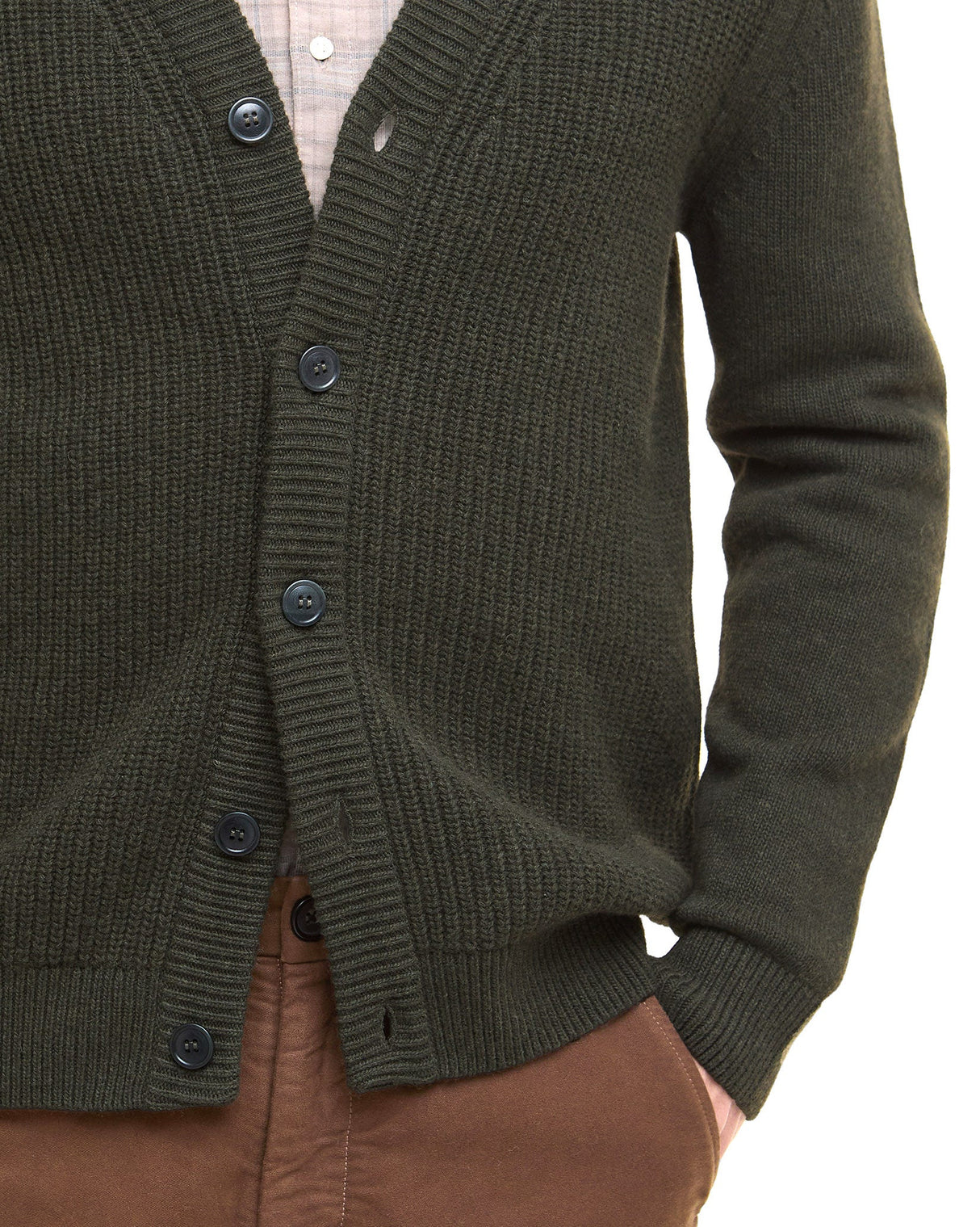 Olive Mainland Knitted Cardigan