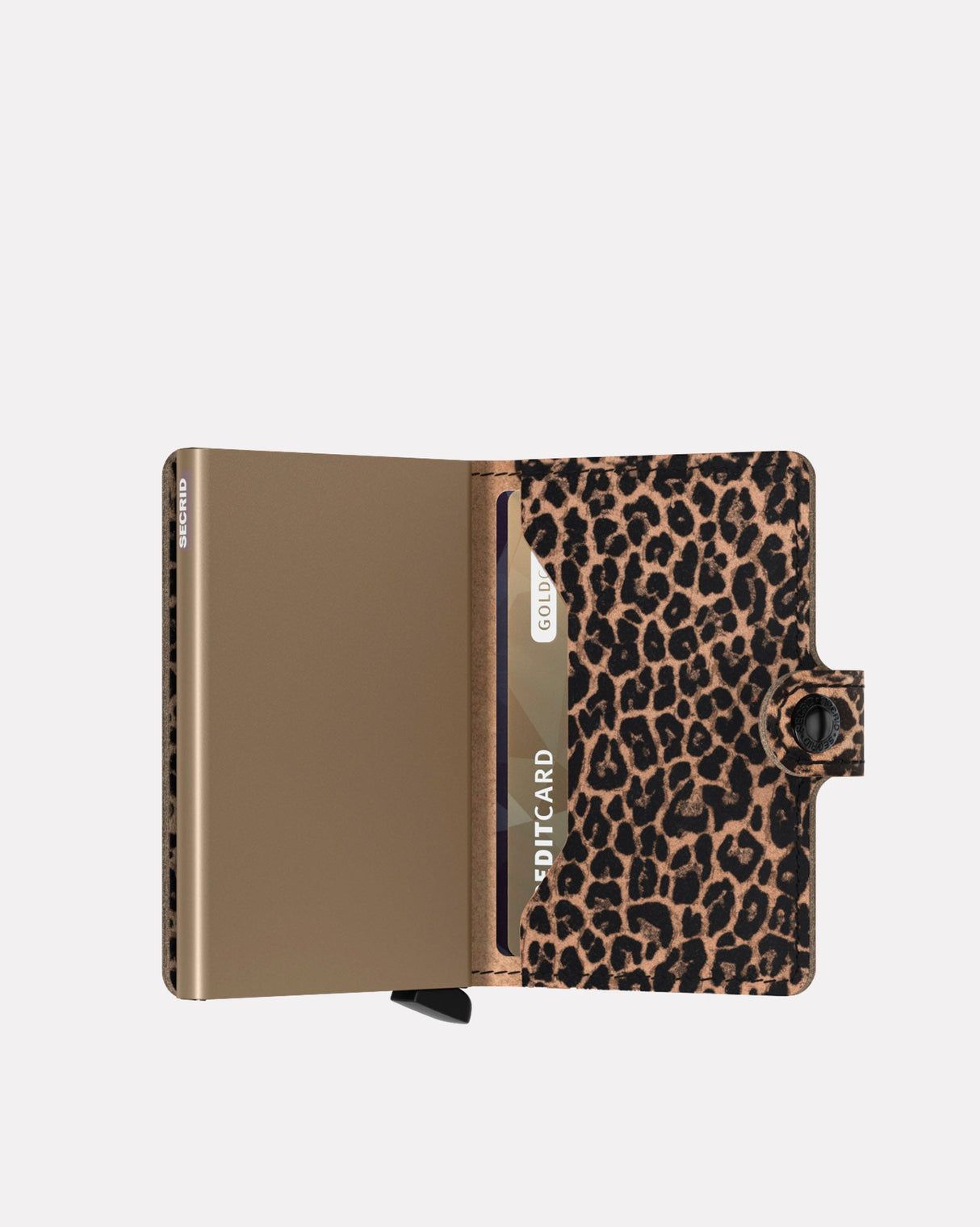 Beige Leo Leather Miniwallet