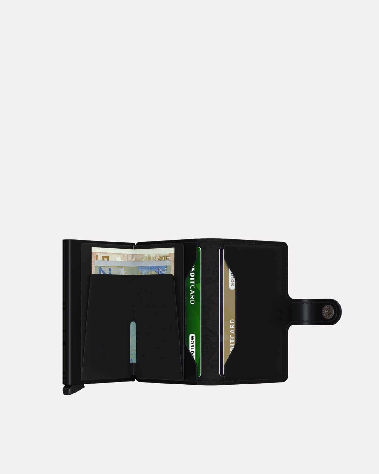 Black Matte Leather Miniwallet