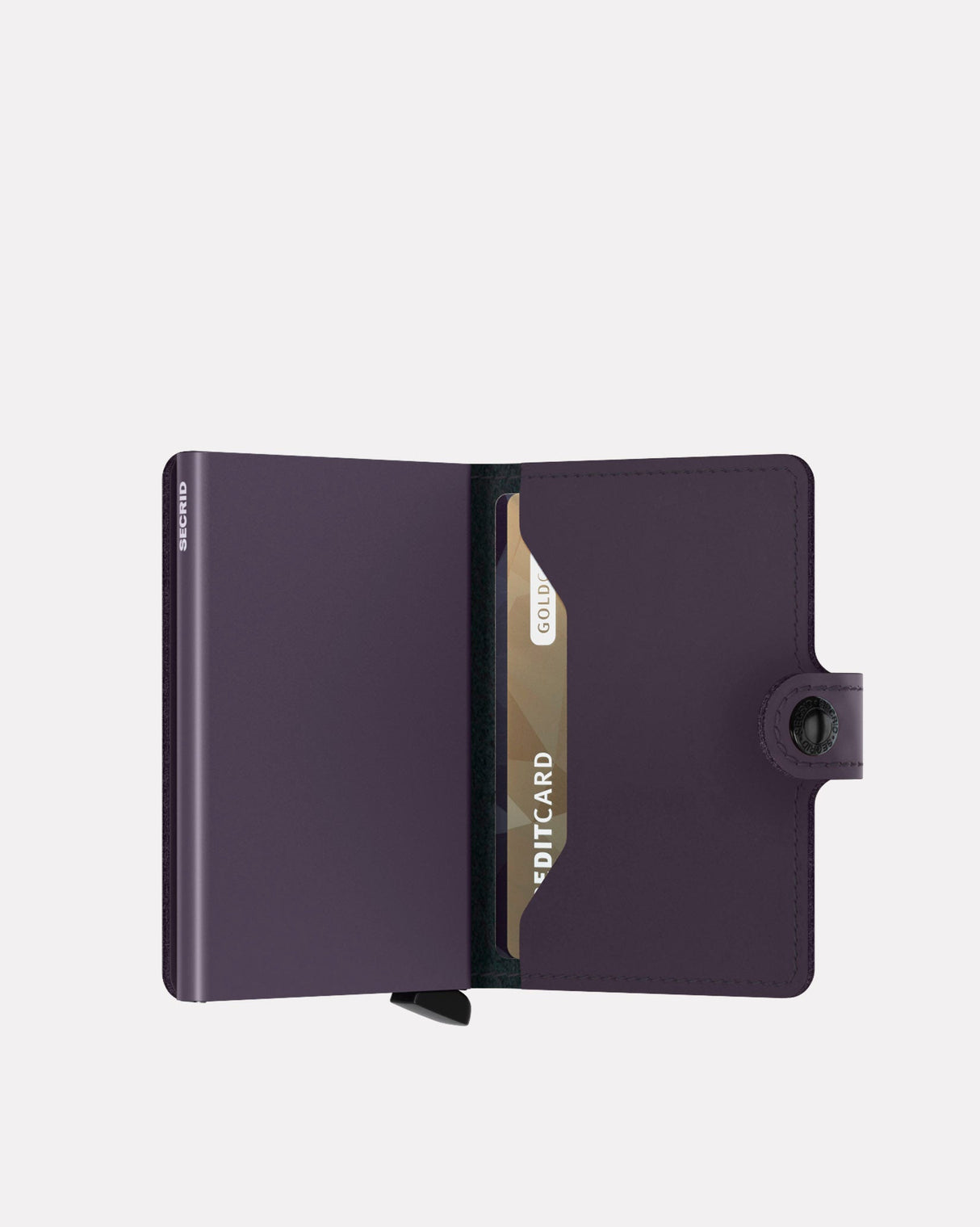 Dark Purple Matte Leather Miniwallet