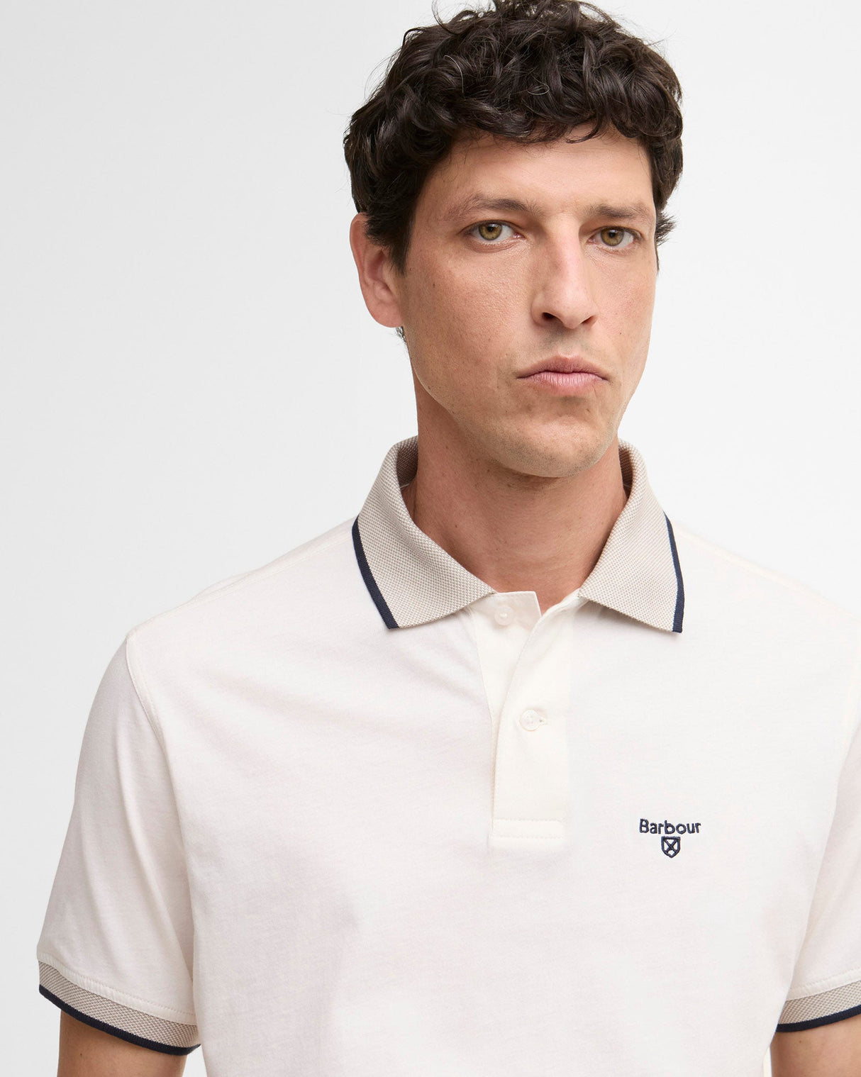 Whisper White Blaine Cornsay Tartan Polo T-Shirt