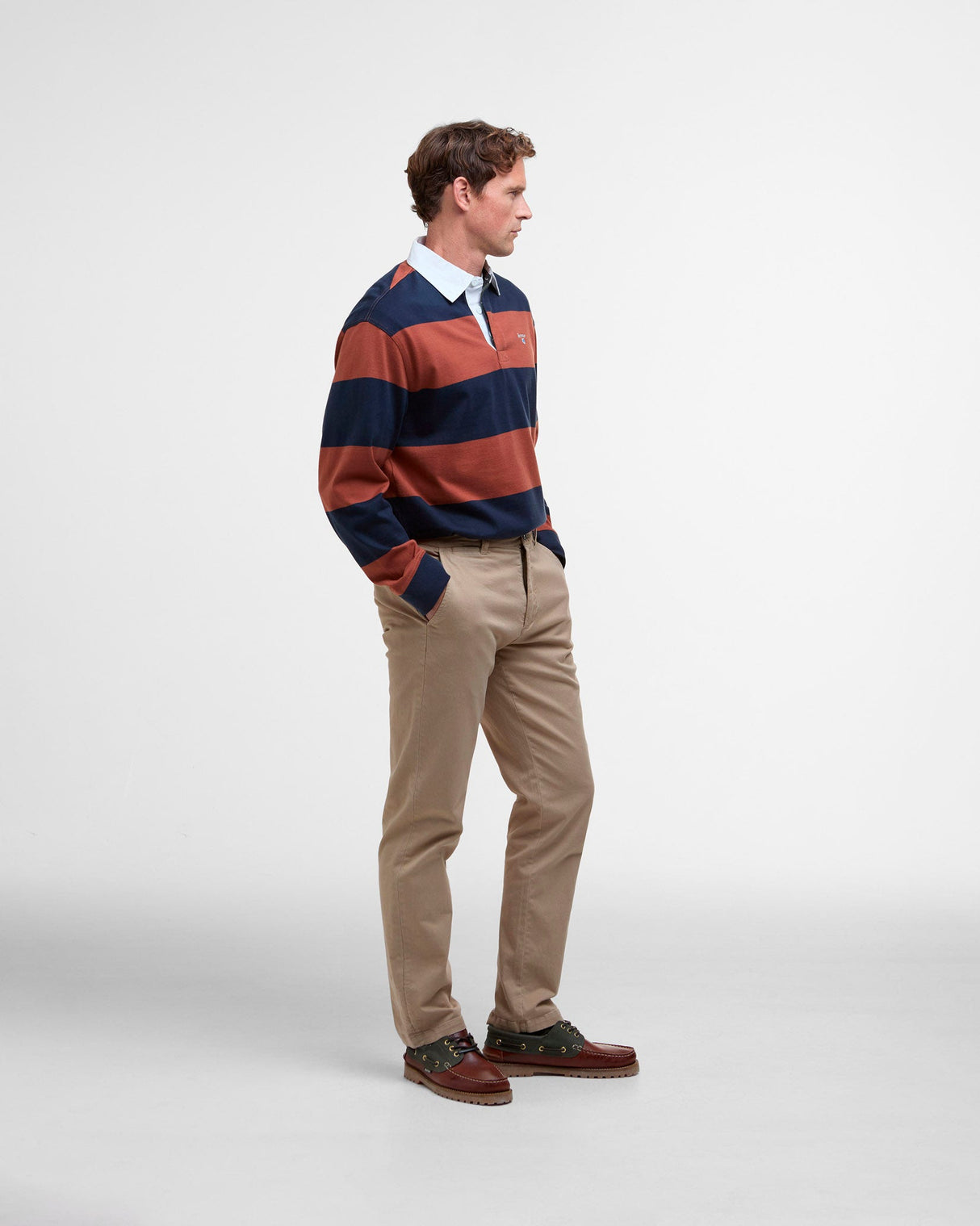 Navy & Rust Broome Rugby Shirt
