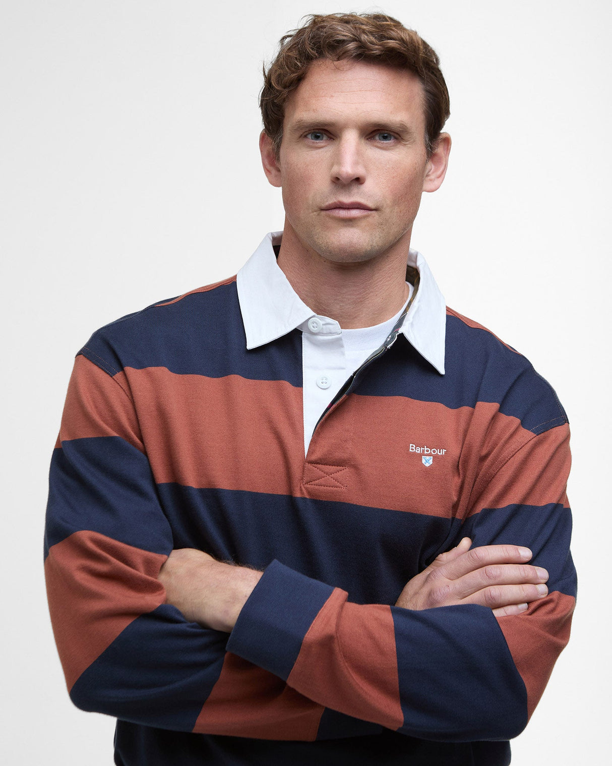 Navy & Rust Broome Rugby Shirt