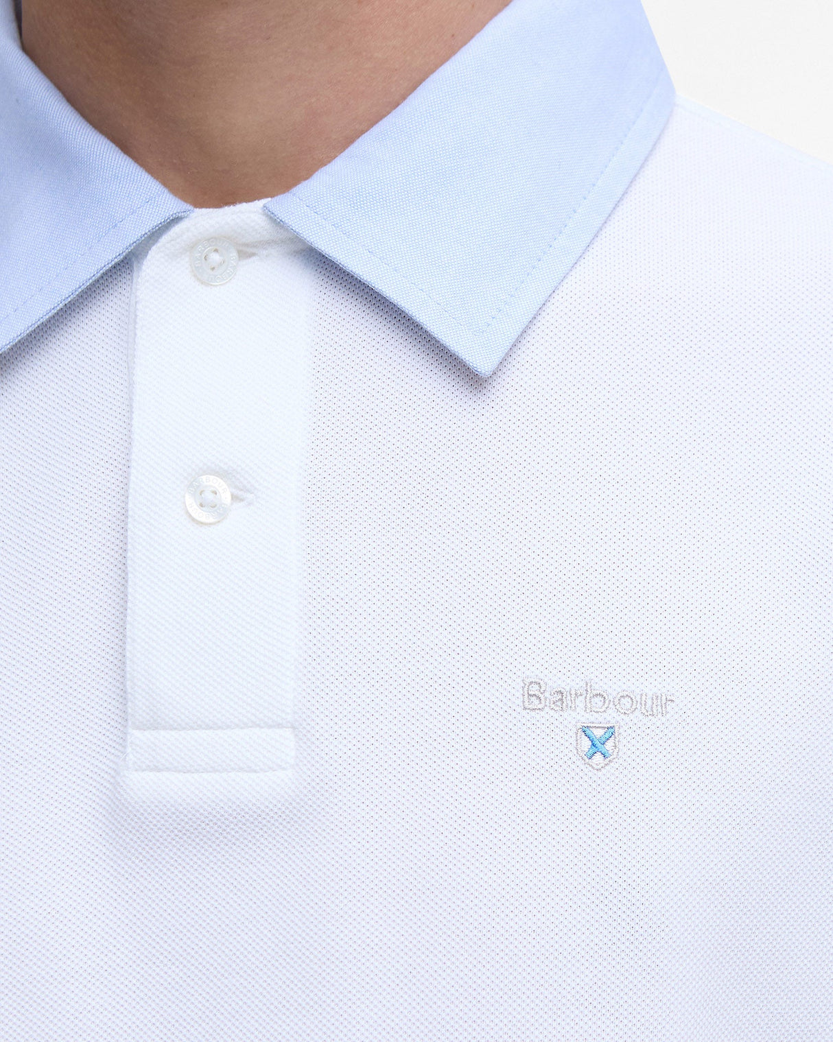 White Oxford Tailored Fit Polo Shirt