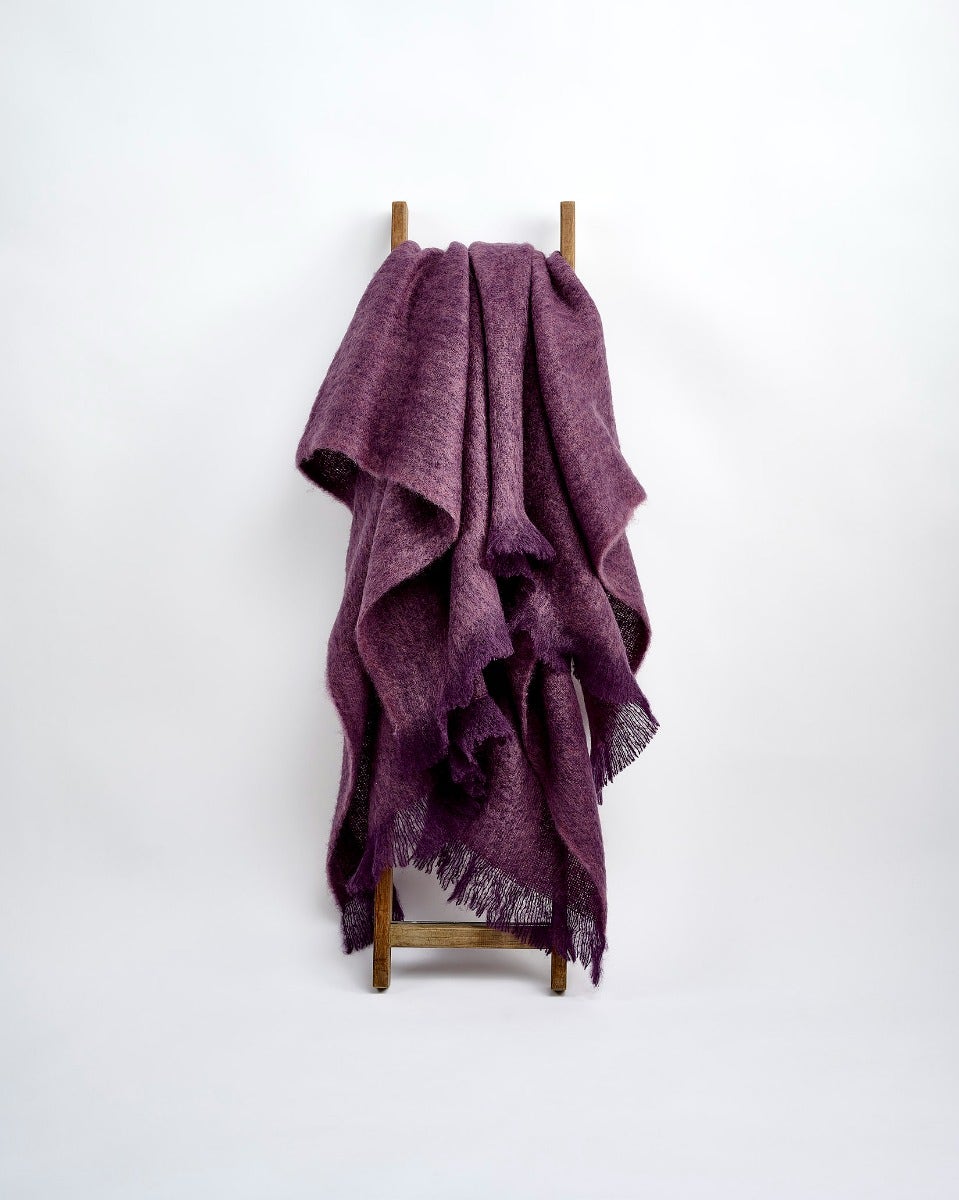 Heather Mohair Throw