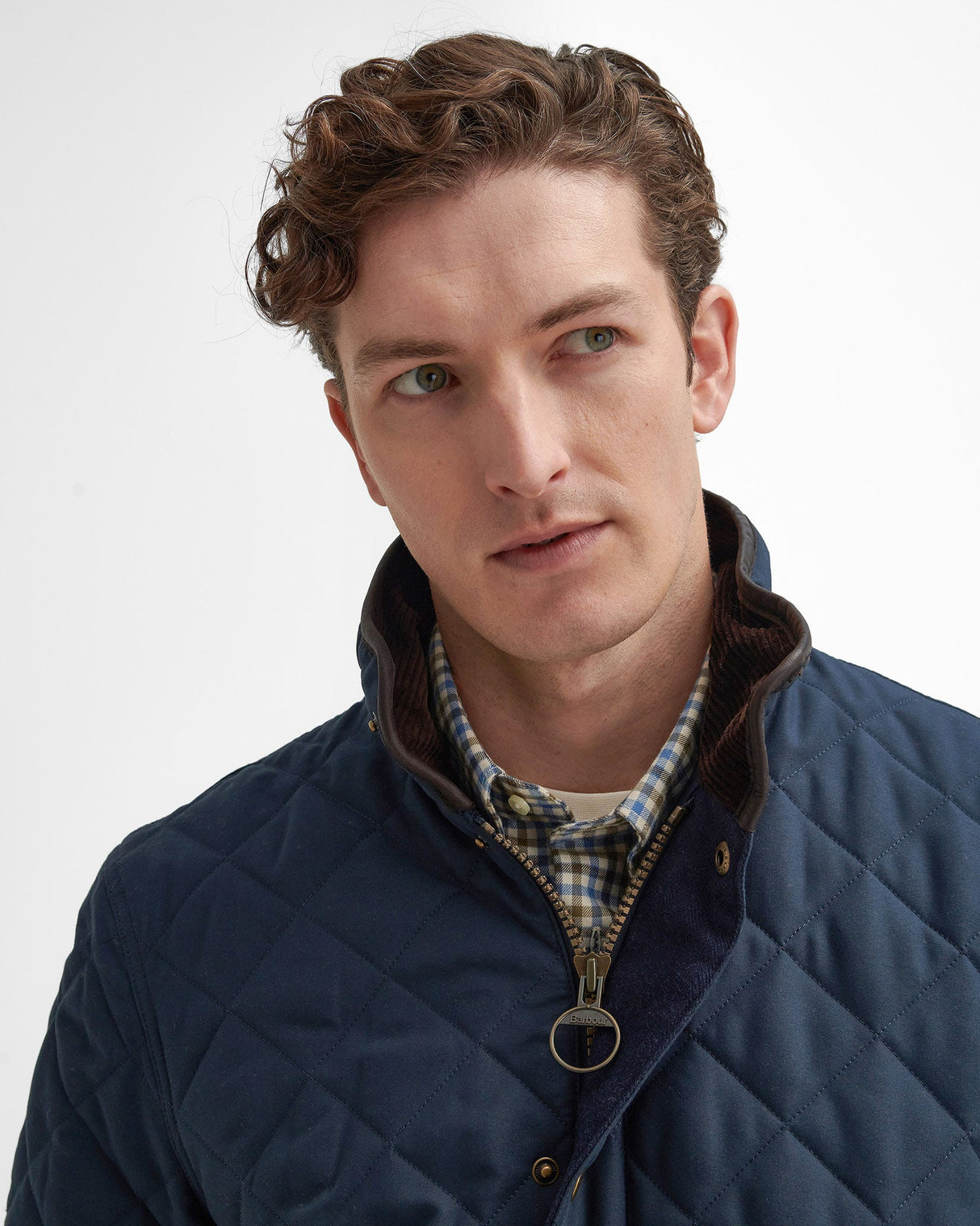 Navy Lydford Quilted Jacket