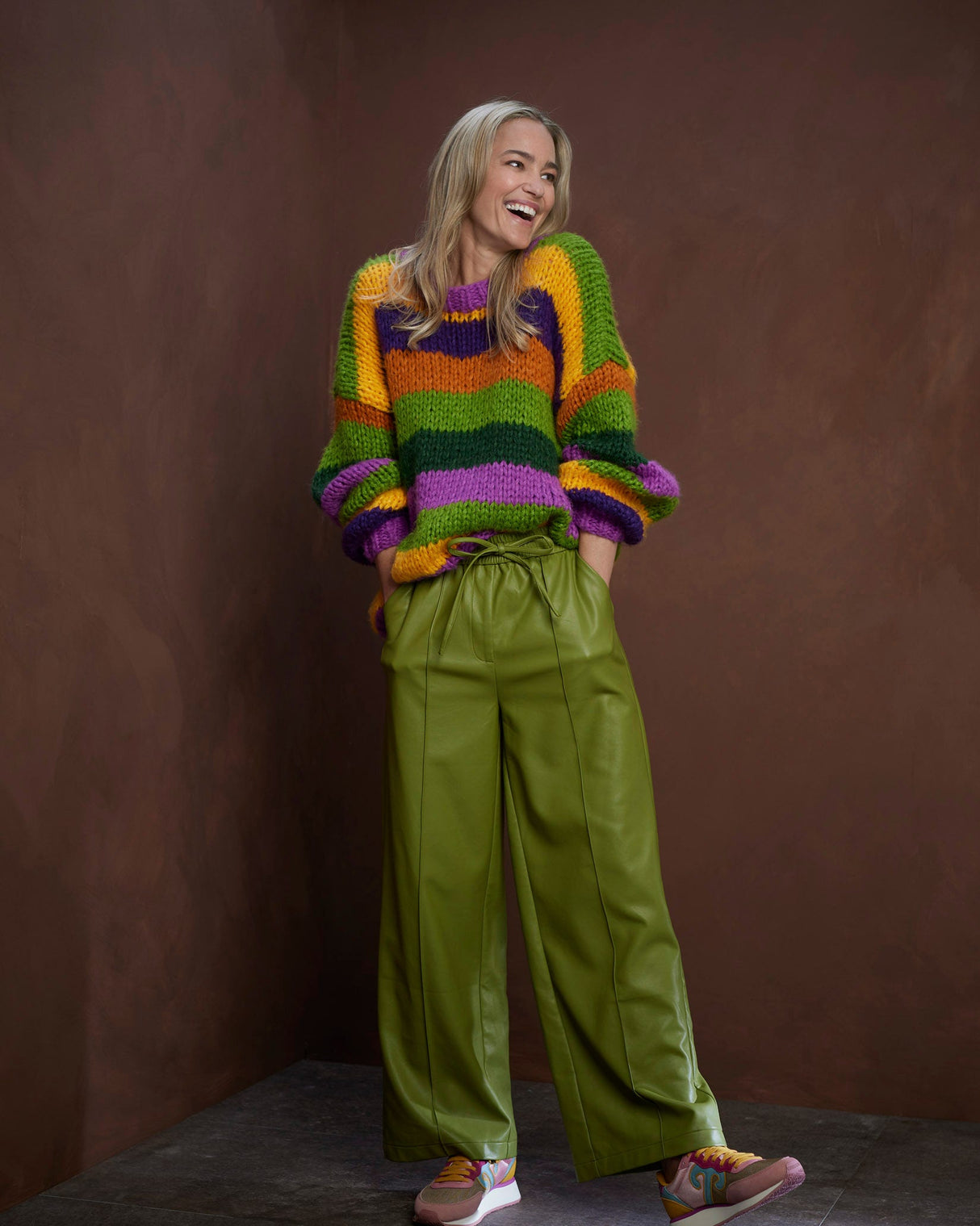 Multicolour Stacey Striped Knit Jumper
