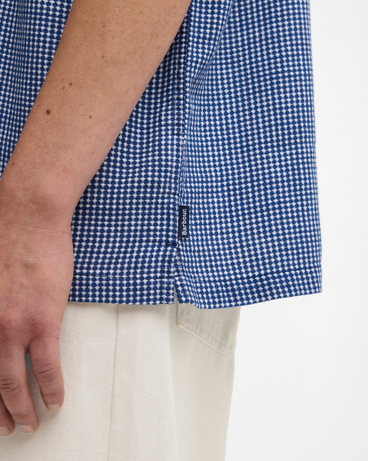 Navy Rudbeck Textured Short Sleeve Shirt