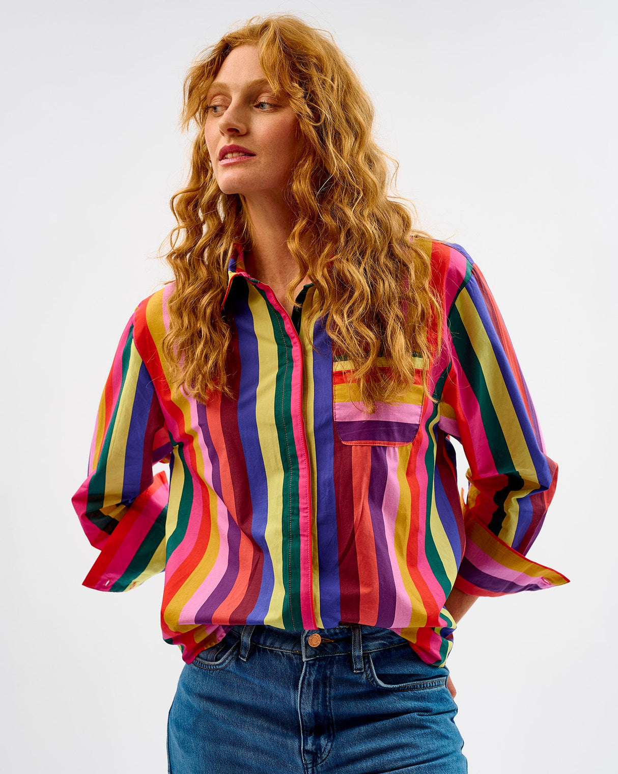 Multicolour-Stripes-Cotton-Relaxed-Fit-Shirt