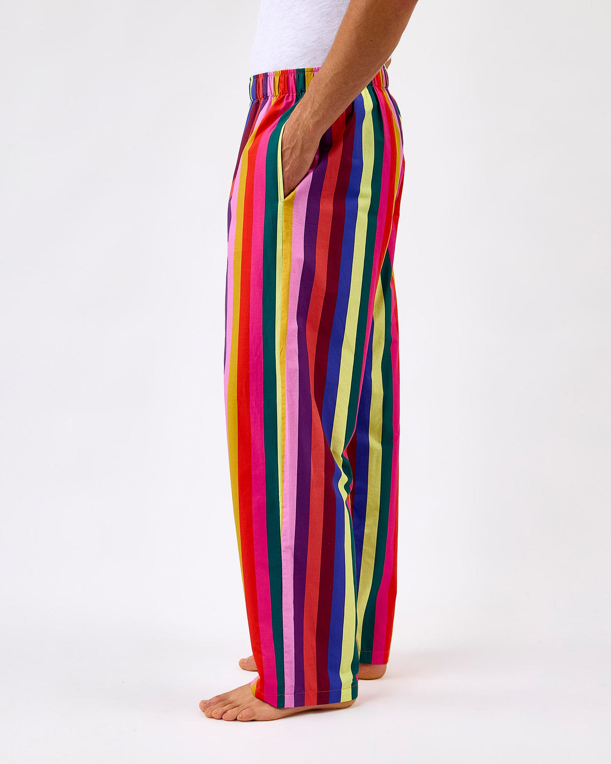 Multicolour Stripes Men's Cotton Bottoms