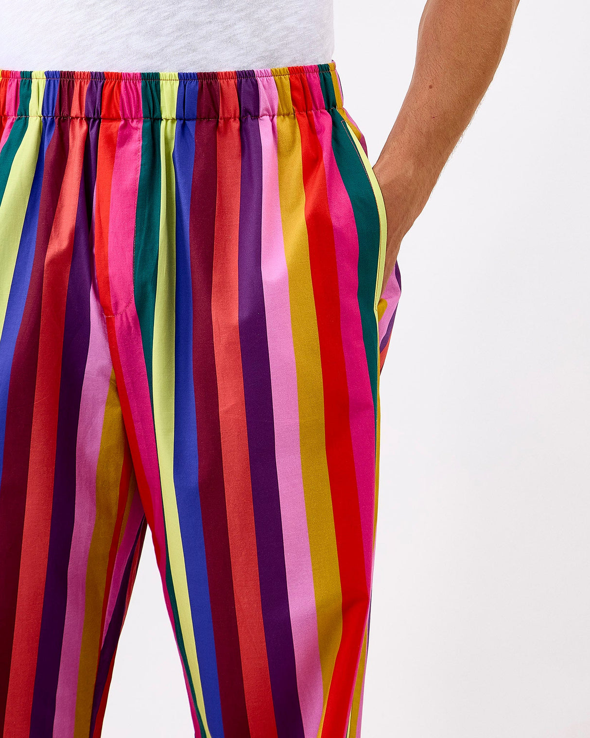 Multicolour Stripes Men's Cotton Bottoms