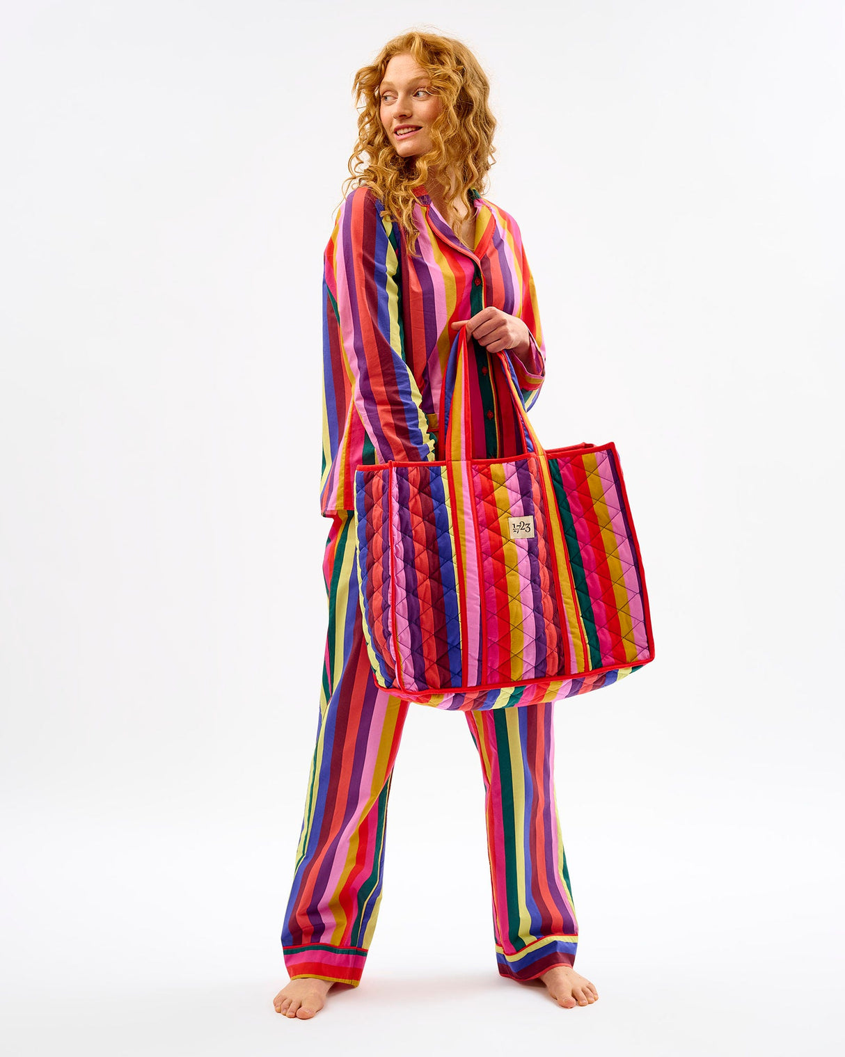 Multicolour-Stripes-Quilted-Cotton-Tote-Bag