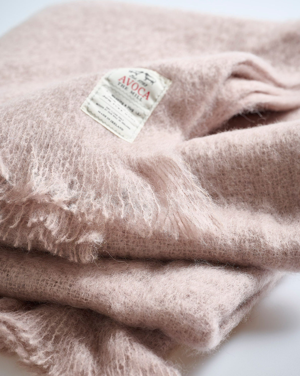 Mushroom Mohair Throw
