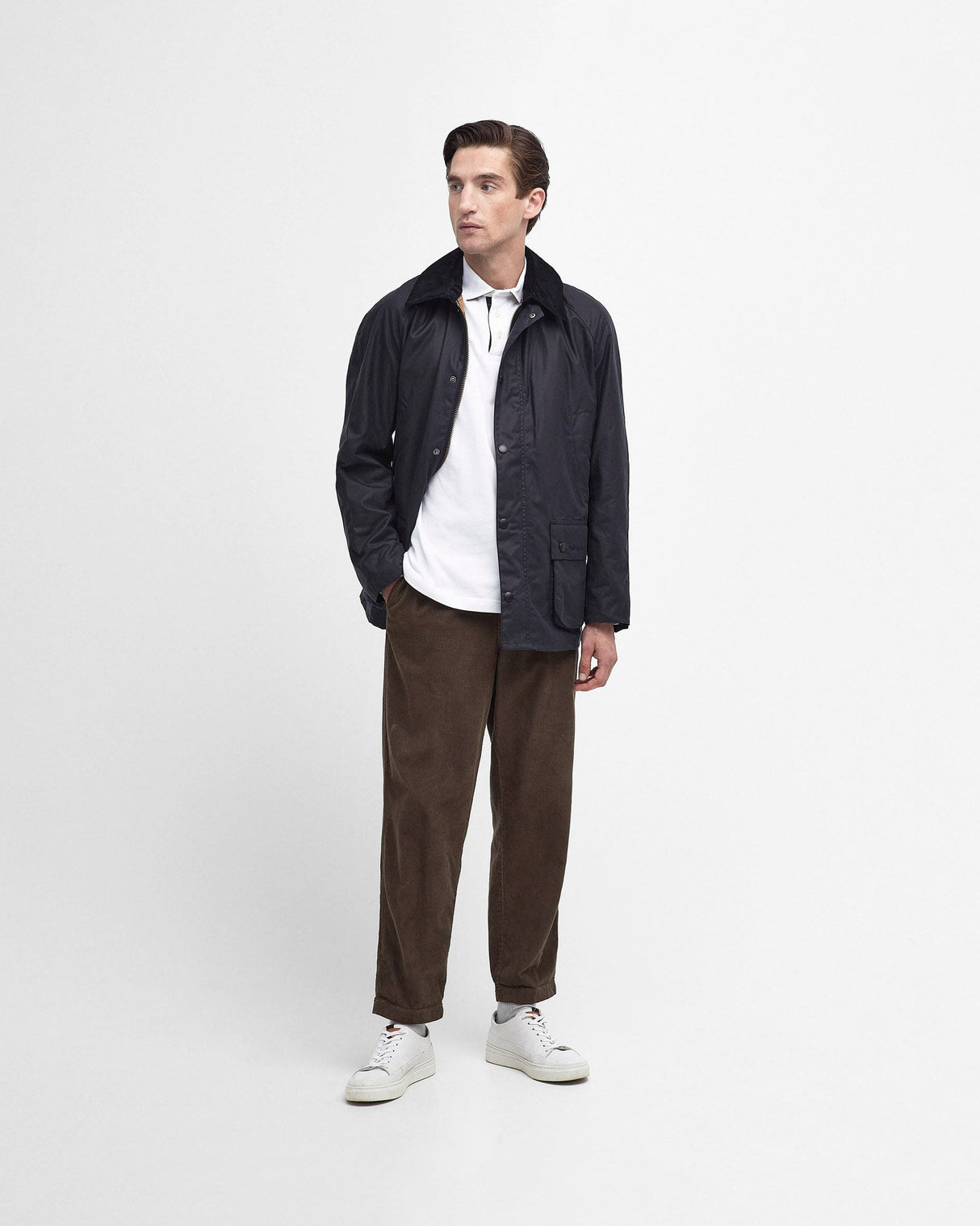 Navy Ashby Waxed Jacket