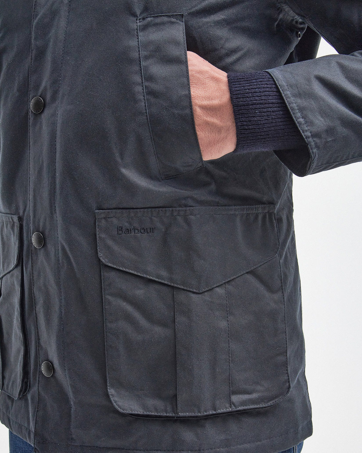Navy Hereford Wax Jacket