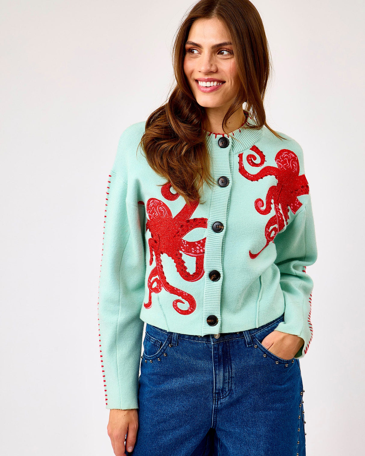 Blue-Embroidered-Octopus-Knit-Cardigan