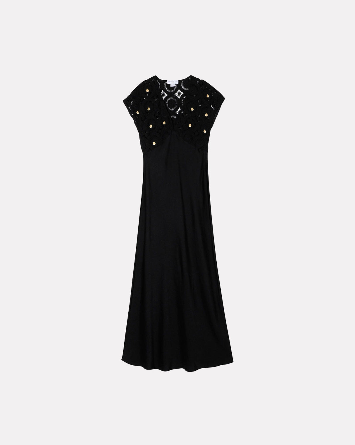 Black Elodie Crochet Shell Dress