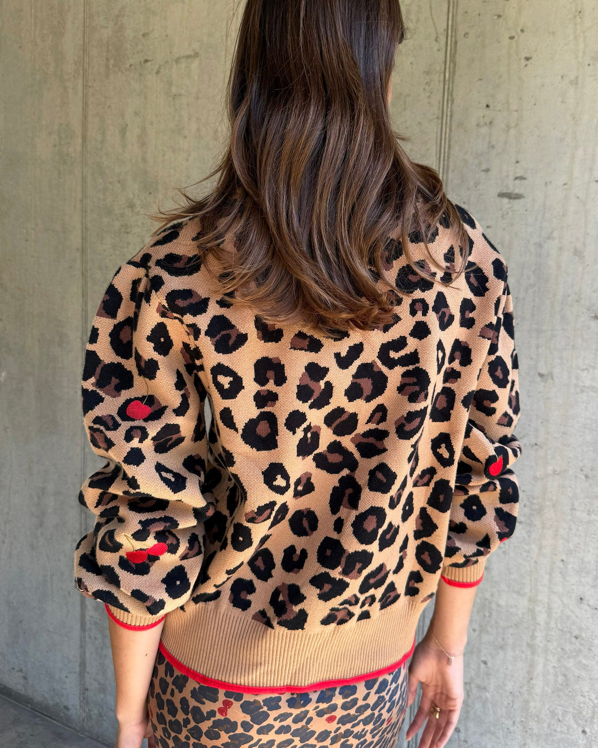 Cherry & Leopard Cardigan