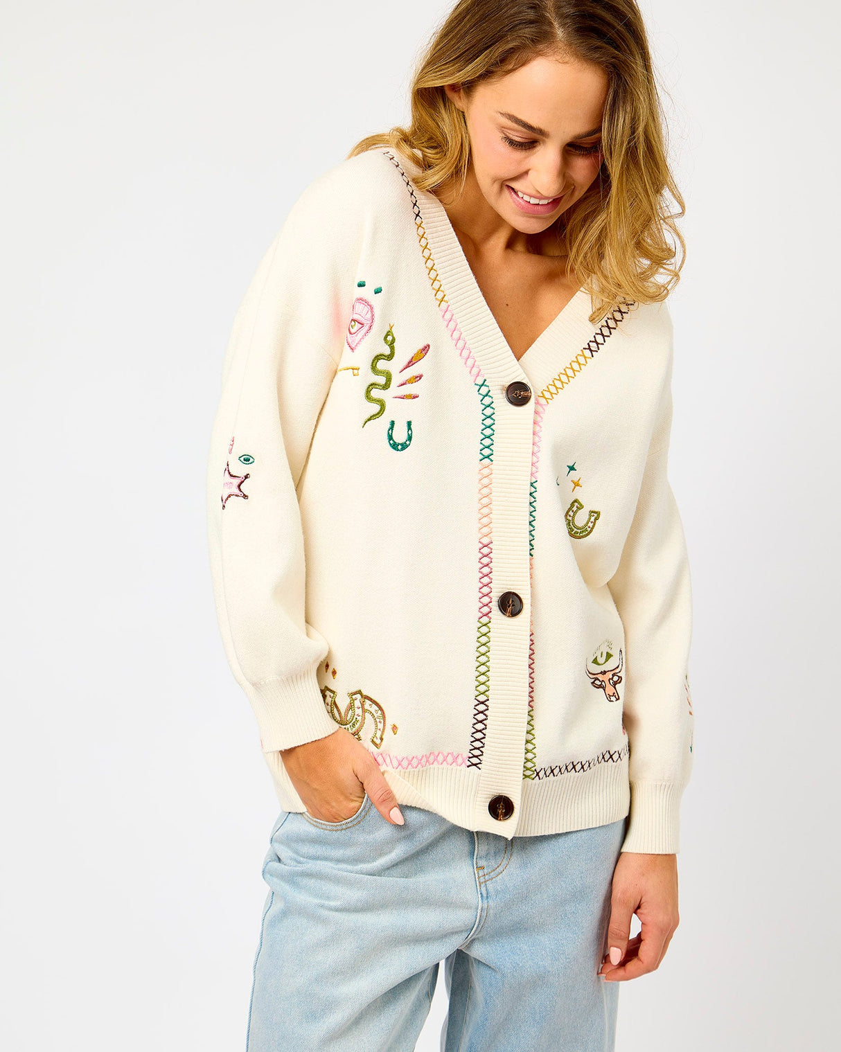 Cream-Martha-Western-Print-Cardigan