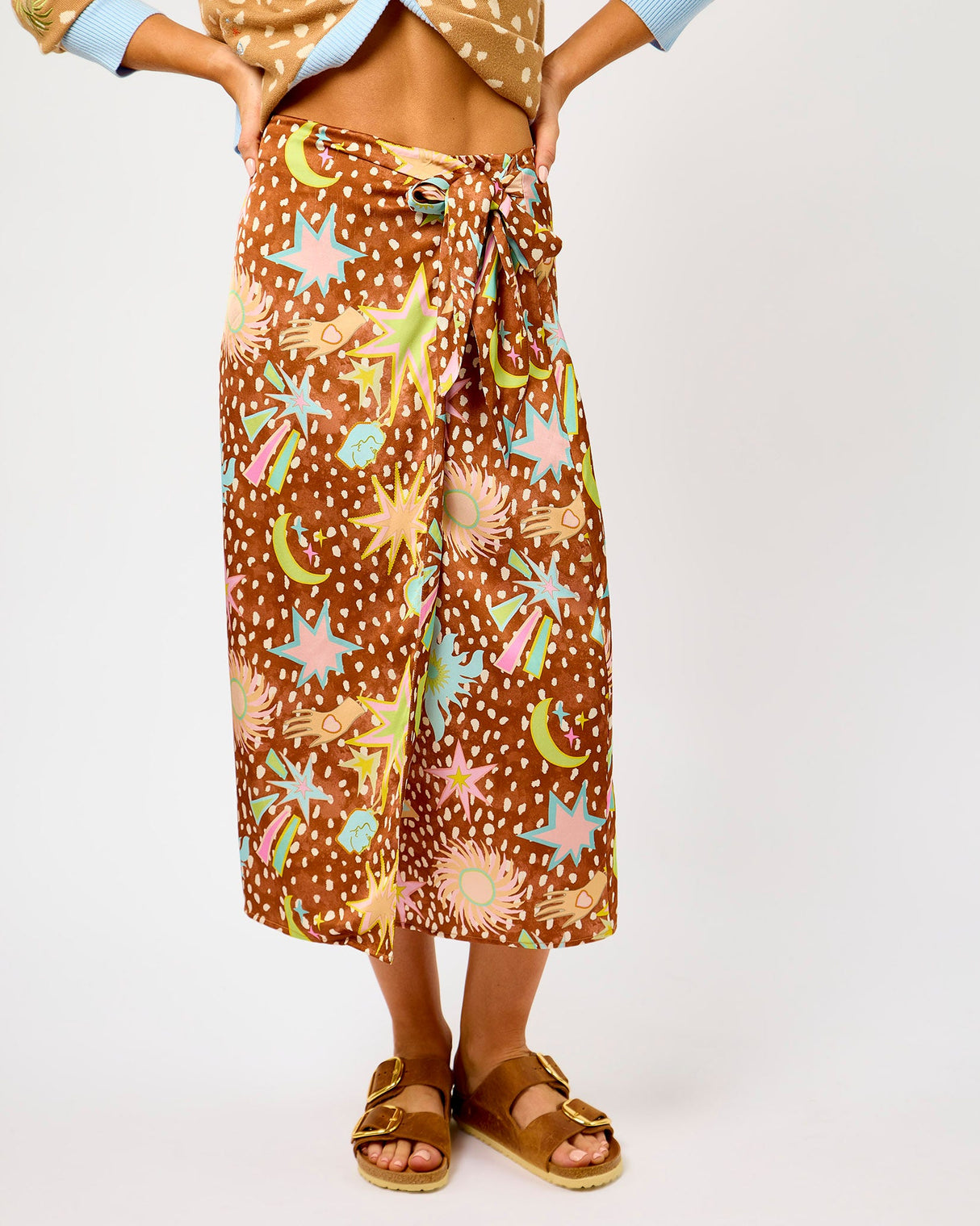 Brown-Fawn-Star-Tulip-Jaspre-Wrap-Skirt