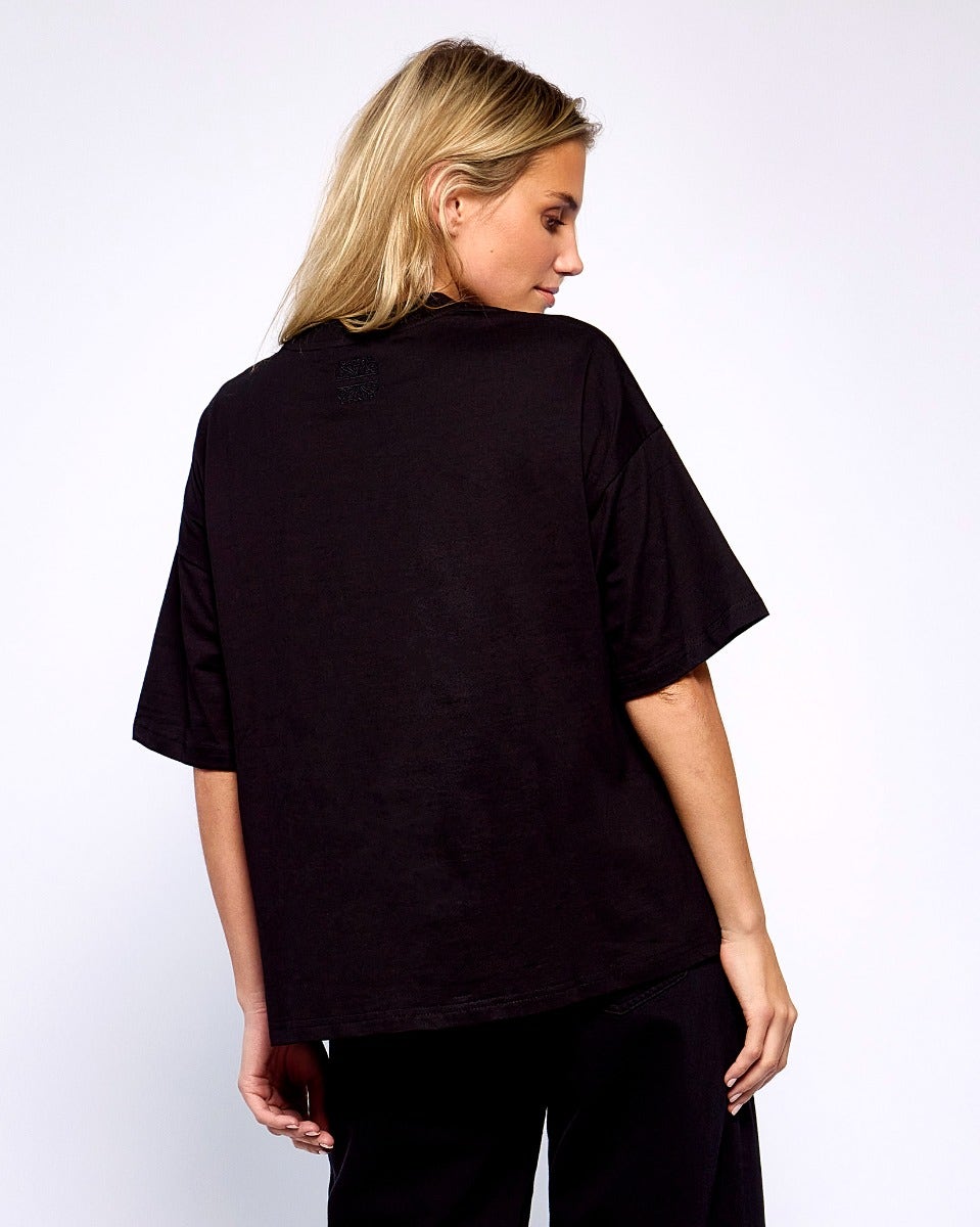 Black Running Wild Print T-Shirt