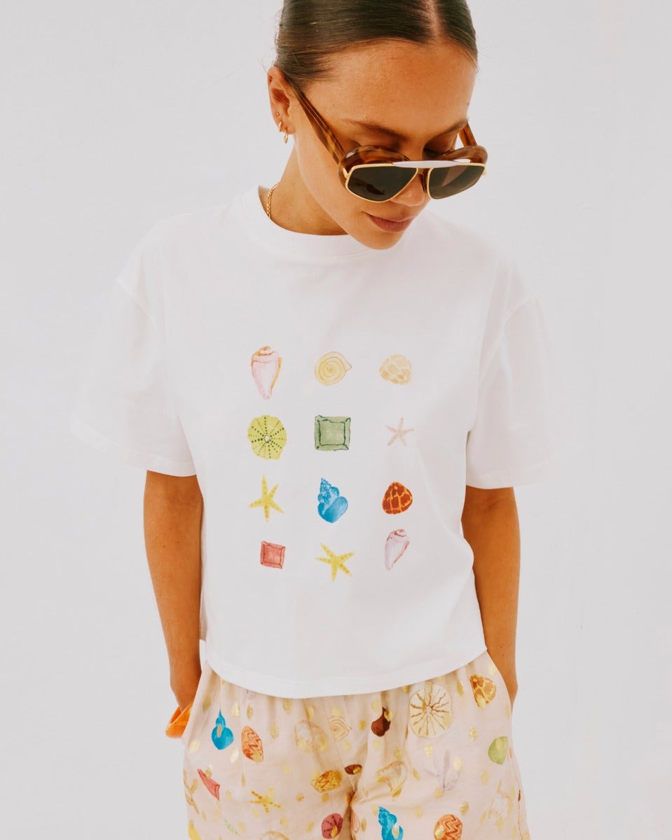 White Ioana Shell T-Shirt