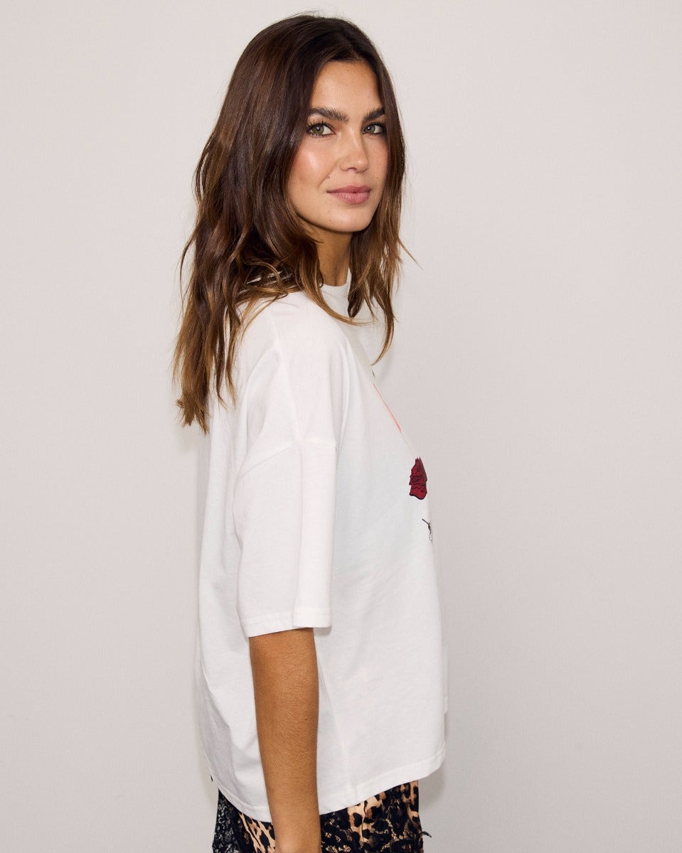 White Icons Graphic T-Shirt