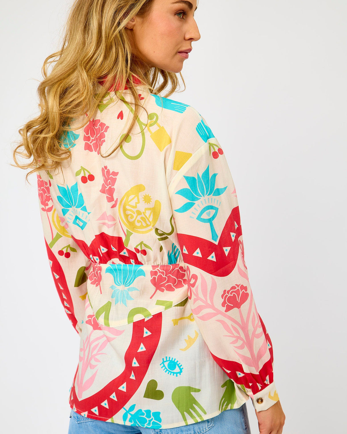 Cream Morocco Charms Print Marley Shirt