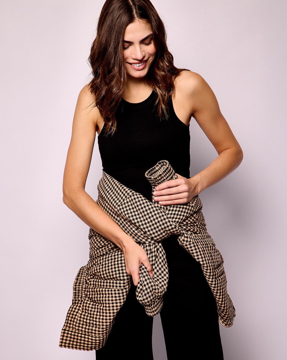 Black Ribbed Tank Top